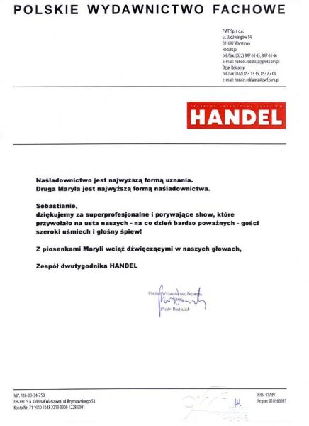 Podziękowanie dla Drugiej Maryli